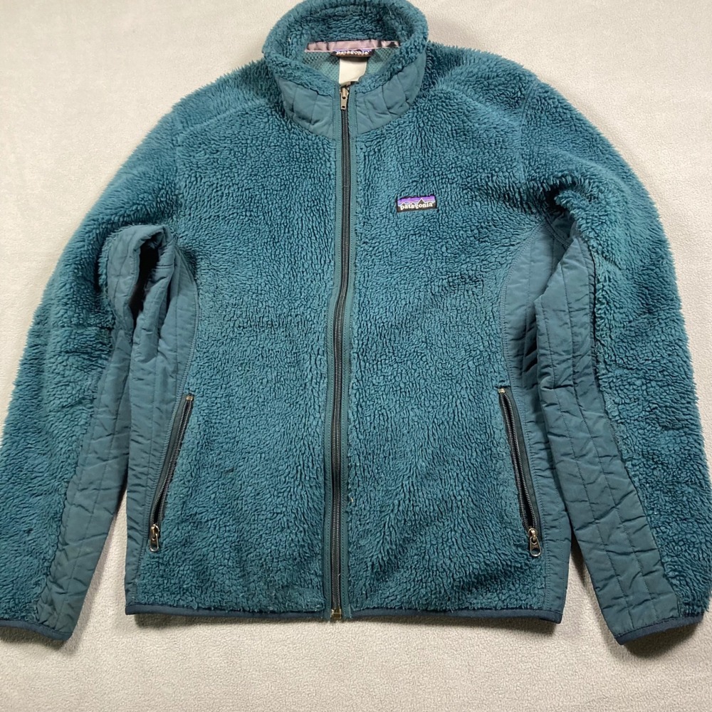 Patagonia Jacket Womens Size Medium Teal Blue Synchilla Solid